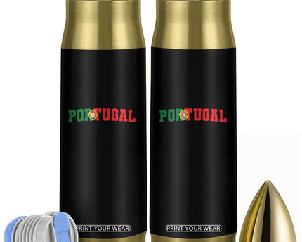 Vintage Portugal Bullet Tumbler Classic Portuguese Flag Retro Varsity Futebol