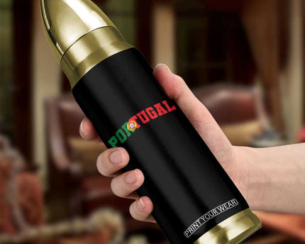 Vintage Portugal Bullet Tumbler Classic Portuguese Flag Retro Varsity Futebol