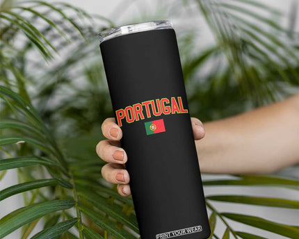 Portugal Skinny Tumbler Portuguese Flag Futebol Fan