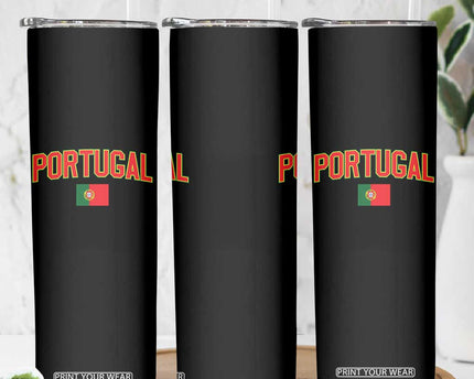 Portugal Skinny Tumbler Portuguese Flag Futebol Fan