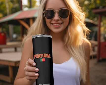 Portugal Skinny Tumbler Portuguese Flag Futebol Fan