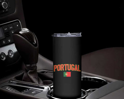 Portugal Skinny Tumbler Portuguese Flag Futebol Fan