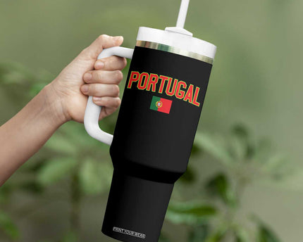 Portugal Tumbler With Handle Portuguese Flag Futebol Fan