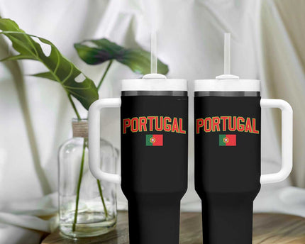 Portugal Tumbler With Handle Portuguese Flag Futebol Fan