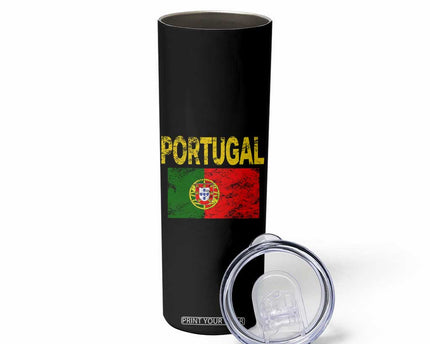 Portugal Flag Skinny Tumbler Retro Vintage Portuguese Flags Futebol