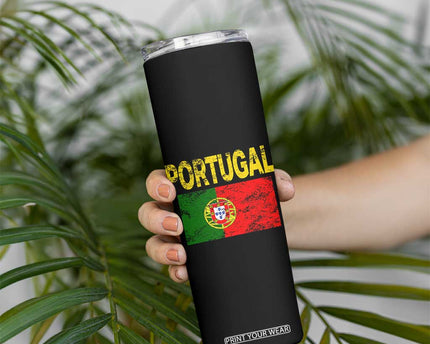 Portugal Flag Skinny Tumbler Retro Vintage Portuguese Flags Futebol