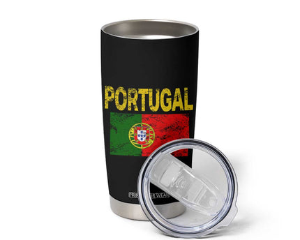 Portugal Flag Tumbler Cup Retro Vintage Portuguese Flags Futebol