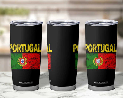 Portugal Flag Tumbler Cup Retro Vintage Portuguese Flags Futebol