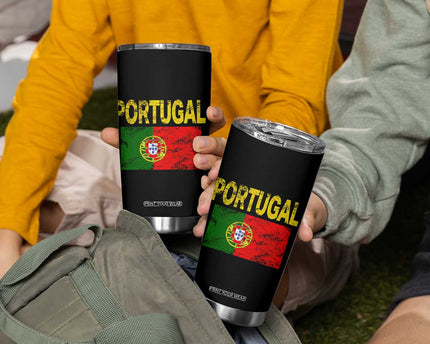 Portugal Flag Tumbler Cup Retro Vintage Portuguese Flags Futebol