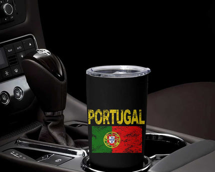 Portugal Flag Tumbler Cup Retro Vintage Portuguese Flags Futebol