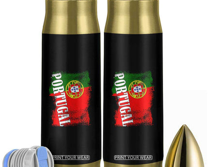 Portugal Flag Bullet Tumbler Retro Vintage Futebol Portuguese Flags