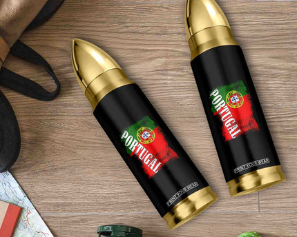 Portugal Flag Bullet Tumbler Retro Vintage Futebol Portuguese Flags