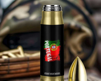 Portugal Flag Bullet Tumbler Retro Vintage Futebol Portuguese Flags