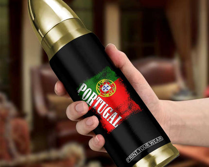 Portugal Flag Bullet Tumbler Retro Vintage Futebol Portuguese Flags