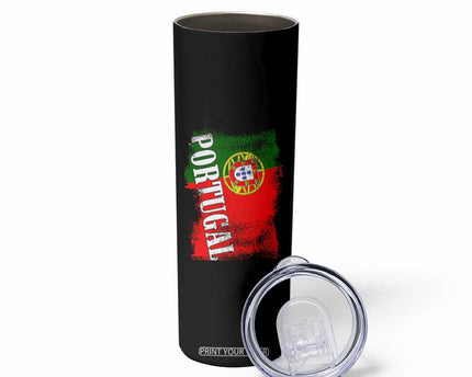 Portugal Flag Skinny Tumbler Retro Vintage Futebol Portuguese Flags