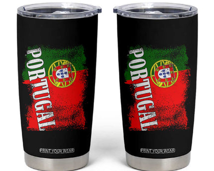 Portugal Flag Tumbler Cup Retro Vintage Futebol Portuguese Flags