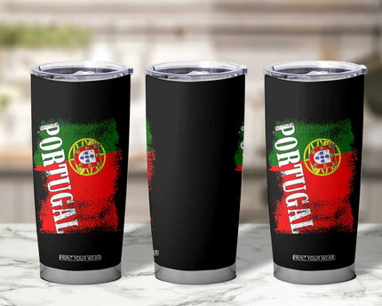 Portugal Flag Tumbler Cup Retro Vintage Futebol Portuguese Flags