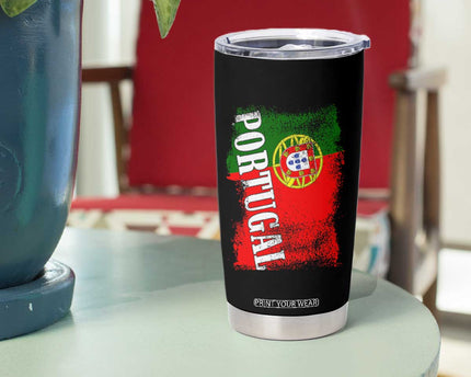 Portugal Flag Tumbler Cup Retro Vintage Futebol Portuguese Flags