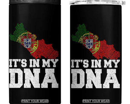 Its in My DNA Portugal 4 in 1 Can Cooler Tumbler Portuguese Flag Portugal Boy Girl Gift
