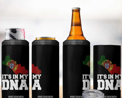 Its in My DNA Portugal 4 in 1 Can Cooler Tumbler Portuguese Flag Portugal Boy Girl Gift