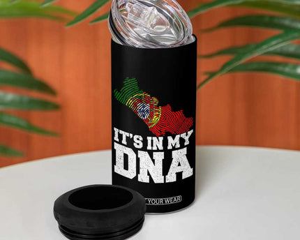 Its in My DNA Portugal 4 in 1 Can Cooler Tumbler Portuguese Flag Portugal Boy Girl Gift