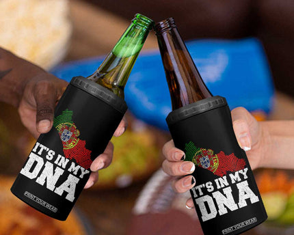 Its in My DNA Portugal 4 in 1 Can Cooler Tumbler Portuguese Flag Portugal Boy Girl Gift