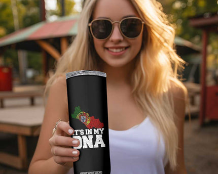 Its in My DNA Portugal Skinny Tumbler Portuguese Flag Portugal Boy Girl Gift
