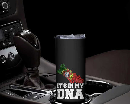 Its in My DNA Portugal Skinny Tumbler Portuguese Flag Portugal Boy Girl Gift