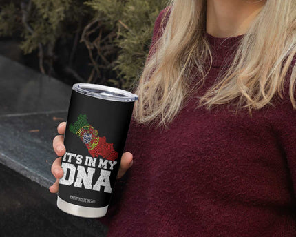 Its in My DNA Portugal Tumbler Cup Portuguese Flag Portugal Boy Girl Gift