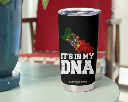 Its in My DNA Portugal Tumbler Cup Portuguese Flag Portugal Boy Girl Gift