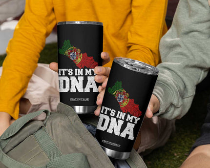 Its in My DNA Portugal Tumbler Cup Portuguese Flag Portugal Boy Girl Gift