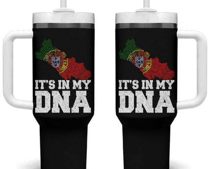 Its in My DNA Portugal Tumbler With Handle Portuguese Flag Portugal Boy Girl Gift