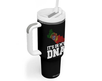 Its in My DNA Portugal Tumbler With Handle Portuguese Flag Portugal Boy Girl Gift