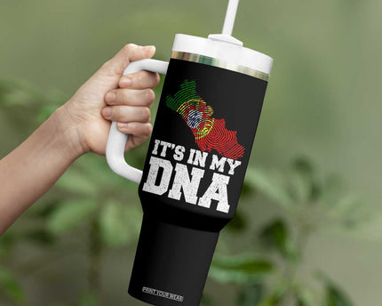 Its in My DNA Portugal Tumbler With Handle Portuguese Flag Portugal Boy Girl Gift