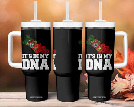 Its in My DNA Portugal Tumbler With Handle Portuguese Flag Portugal Boy Girl Gift