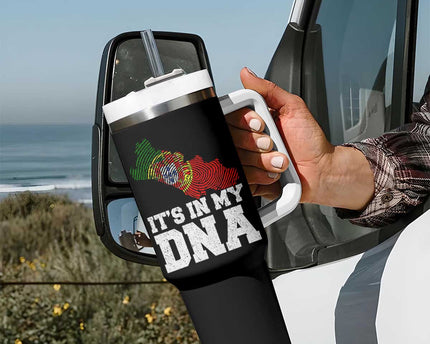 Its in My DNA Portugal Tumbler With Handle Portuguese Flag Portugal Boy Girl Gift