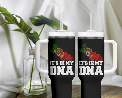Its in My DNA Portugal Tumbler With Handle Portuguese Flag Portugal Boy Girl Gift