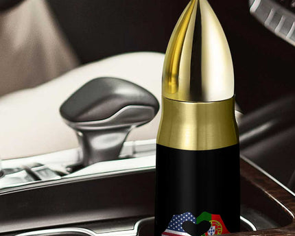Portuguese American Flag Bullet Tumbler Vintage Portugal USA Flag Heart