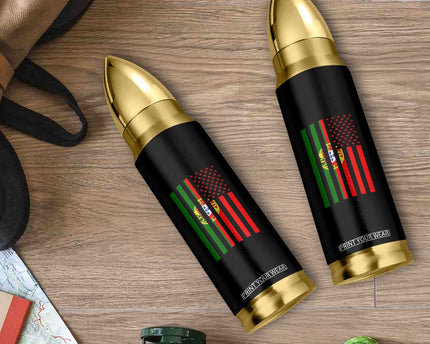 Portuguese Flag Bullet Tumbler Vintage USA Flag Portugal Pride Gifts