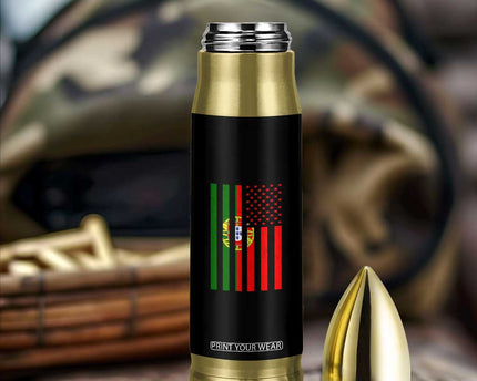 Portuguese Flag Bullet Tumbler Vintage USA Flag Portugal Pride Gifts