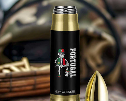 Portugal Soccer Bullet Tumbler Skeleton Portuguese Flag Futebol Football Player
