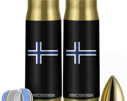 Norway Flag Bullet Tumbler Distressed Norwegian Norge Nordic Red White Blue Symbol