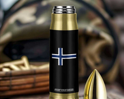 Norway Flag Bullet Tumbler Distressed Norwegian Norge Nordic Red White Blue Symbol