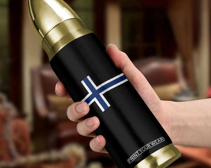 Norway Flag Bullet Tumbler Distressed Norwegian Norge Nordic Red White Blue Symbol