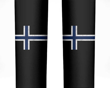 Norway Flag Skinny Tumbler Distressed Norwegian Norge Nordic Red White Blue Symbol