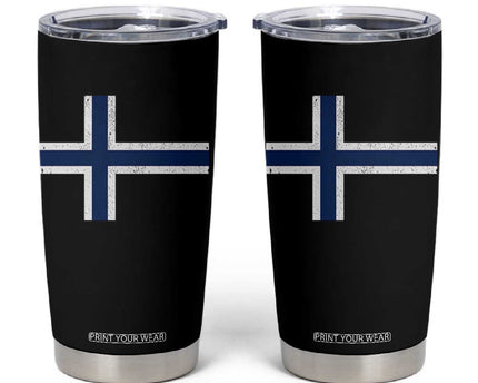 Norway Flag Tumbler Cup Distressed Norwegian Norge Nordic Red White Blue Symbol
