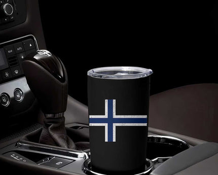 Norway Flag Tumbler Cup Distressed Norwegian Norge Nordic Red White Blue Symbol