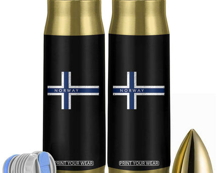 Norway Flag Cross Bullet Tumbler Vintage Distressed Norwegian Heritage Patriotic Scandinavian Graphic