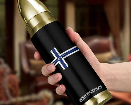 Norway Flag Cross Bullet Tumbler Vintage Distressed Norwegian Heritage Patriotic Scandinavian Graphic