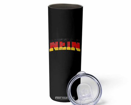 Nein Germany Skinny Tumbler No Saying Funny German Flag Oktoberfest